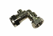 15mm x 1/2" BSP Angle Service Valve | Chrome Plated Bent Brass Isolation Valve