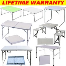 Folding Table Bench Garden Patio BBQ Picnic Party Dining Camping Catering Market