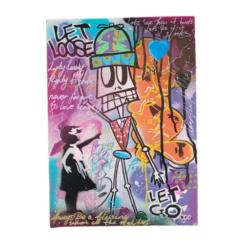 Original graffiti pop art - graffiti,