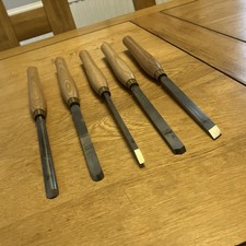 Woodturning set of chisels 5 Various gouges 