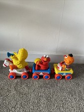 Vintage 1996 Tyco Sesame Street Pull Along Band Train Big Bird Elmo And Ernie 