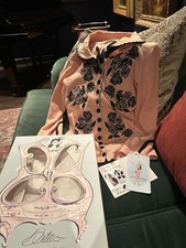 Dita Von Teese x Wheels & Dollbaby Cardigan Pink Peach Size 2 UK 8–10 Boxed RARE