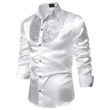 Mens Sequin Front Long Sleeve