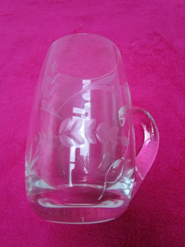 Vintage hand blown etched - blown,
