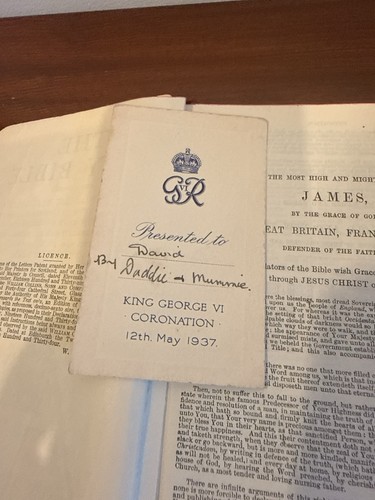 1937 coronation bible king - bible,