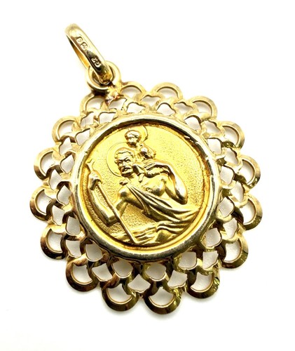 9ct gold saint - 9ct, christopher