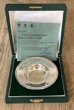 Silver Jubilee 1977 dish by Gerald Benney London 1977 boxed Sterling silver