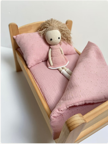Doll bedding set muslin - bedding,
