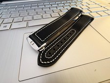 20mm Omega Black Nylon Rubber