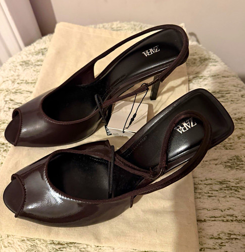 Zara burgundy faux - zara,