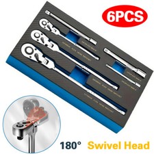 6Pcs 1/4" 3/8" 1/2" Flex Head