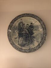 Villeroy et Boch 16 inch Blue and White Charger Platter; Horse Drawn Sleigh