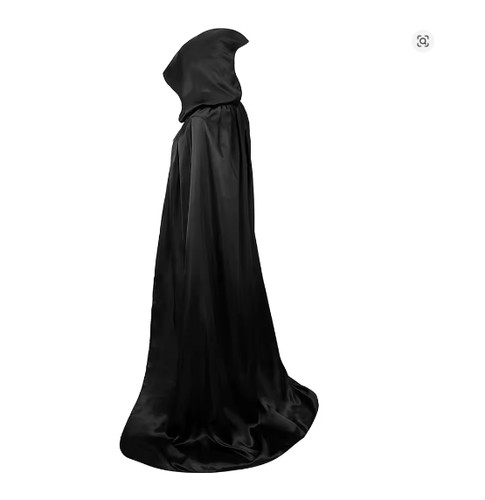 Adult velvet hooded robe cloak - velvet,