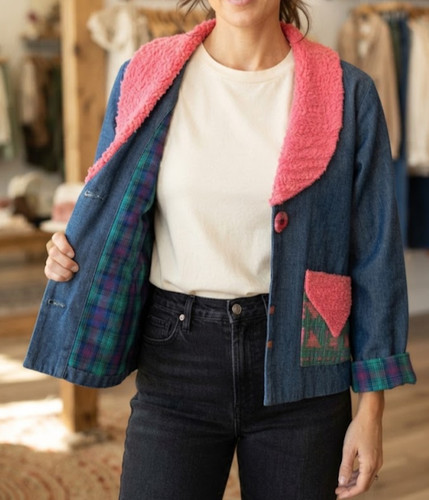 Upcycled art wear hand made - hand,