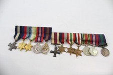 Mounted Miniature Gallantry Medal Groups Inc Military Cross WW2 & ER II , Etc