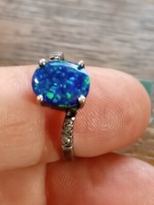 Vtg Opal Ring Stunning Oval