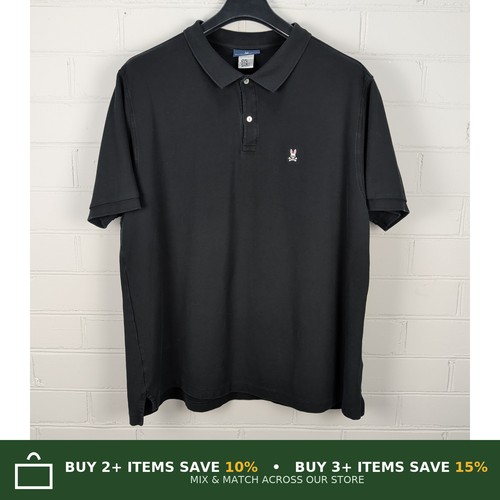 Psycho bunny black polo shirt - bunny,