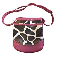 Pink cream giraffe handbag - giraffe,