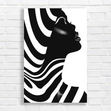 Modern Abstract Zebra Black