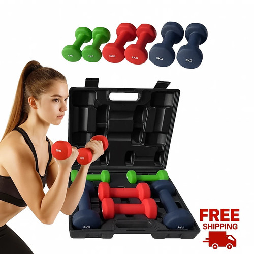 Neoprene dumbbells set pair - neoprene,
