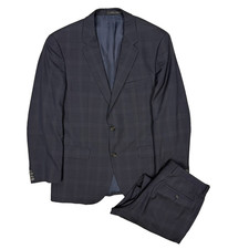 Hugo Boss Suit Windowpane Navy
