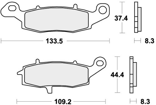 Sbs brake pads - pads, for