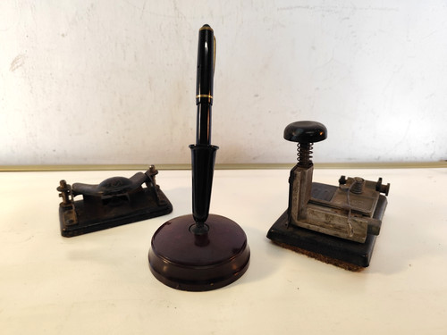 Desk set punch stapler trioh - desk,