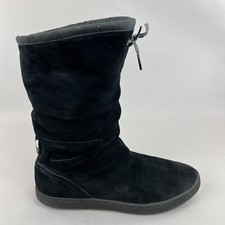 Adidas Attitude Black Mid Calf Winter Fleece Pull On Retro Boots UK7 Wide Fit