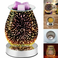 Aroma Electric Wax Melt Oil Burner Firework Glass Touch Lamp Night Light Warmer