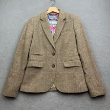 JOULES Tweed Jacket UK 8 Brown