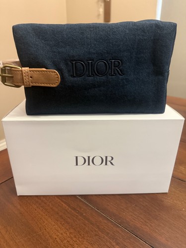 Dior blue denim - denim, pouch