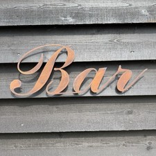 Rusty BAR Lettering Letters