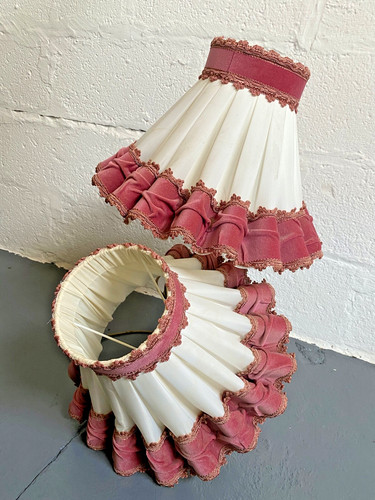 Pink velvet ivory chiffon - pink,