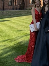 Red Beautiful Sequin Prom