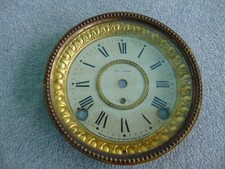OLD ANTIQUE SETH THOMAS ADAMANTINE MANTLE SHELF CLOCK DIAL BEZEL PARTS