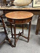 Round French Side Lamp Table