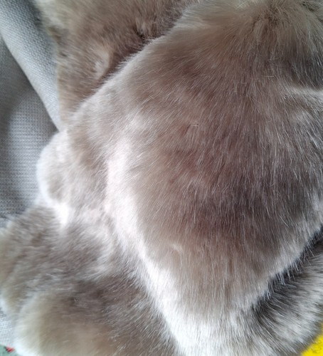 Taupe brown faux - fur, fabric