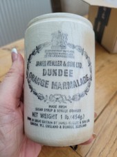 JAMES KEILLER & SONS DUNDEE MARMALADE STONEWARE JAM JAR 1 lb POT  (Post 1)