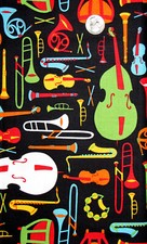 Music Fabric Instruments Bass