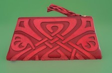 BIBA Red Leather Fold Over