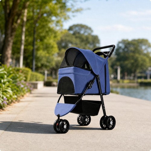 Three wheel pet - stroller, with