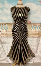 Gatsby Dress 14 Black Gold