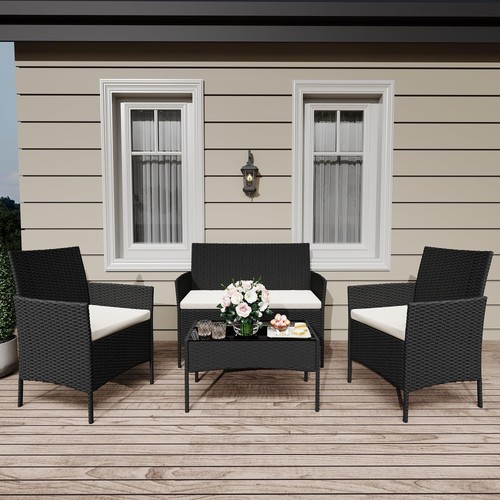 Piece rattan patio furniture - 4-piece,
