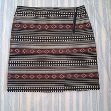 M&S Skirt Size 14 Black Red