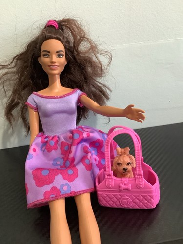 Barbie doll with dog and - doll,