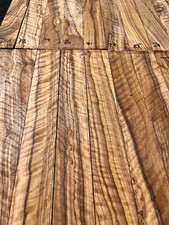 CURLY WILD AFRICAN OLIVE turning spindle carving blank 310 x 40 x 40mm SPECIAL