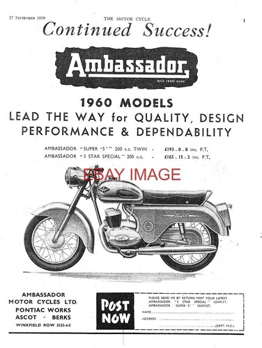 1959 advert ambassador - advert,