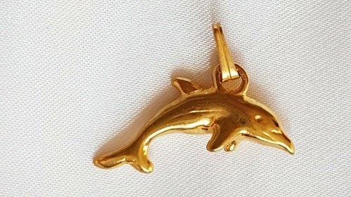 Dolphin gold tone - tone, metal