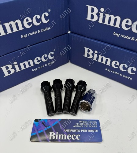 Black alloy wheel locking bolt - alloy,