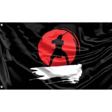 Samurai flag unique - samurai, flag,